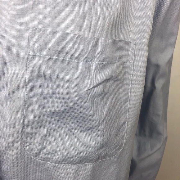 Mondo Di Marco Italian Blue Dress Shirt 17.5 | 100% Cotton Made in Italy - Picture 4 of 13